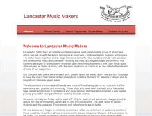 Tablet Screenshot of lancastermusicmakers.co.uk